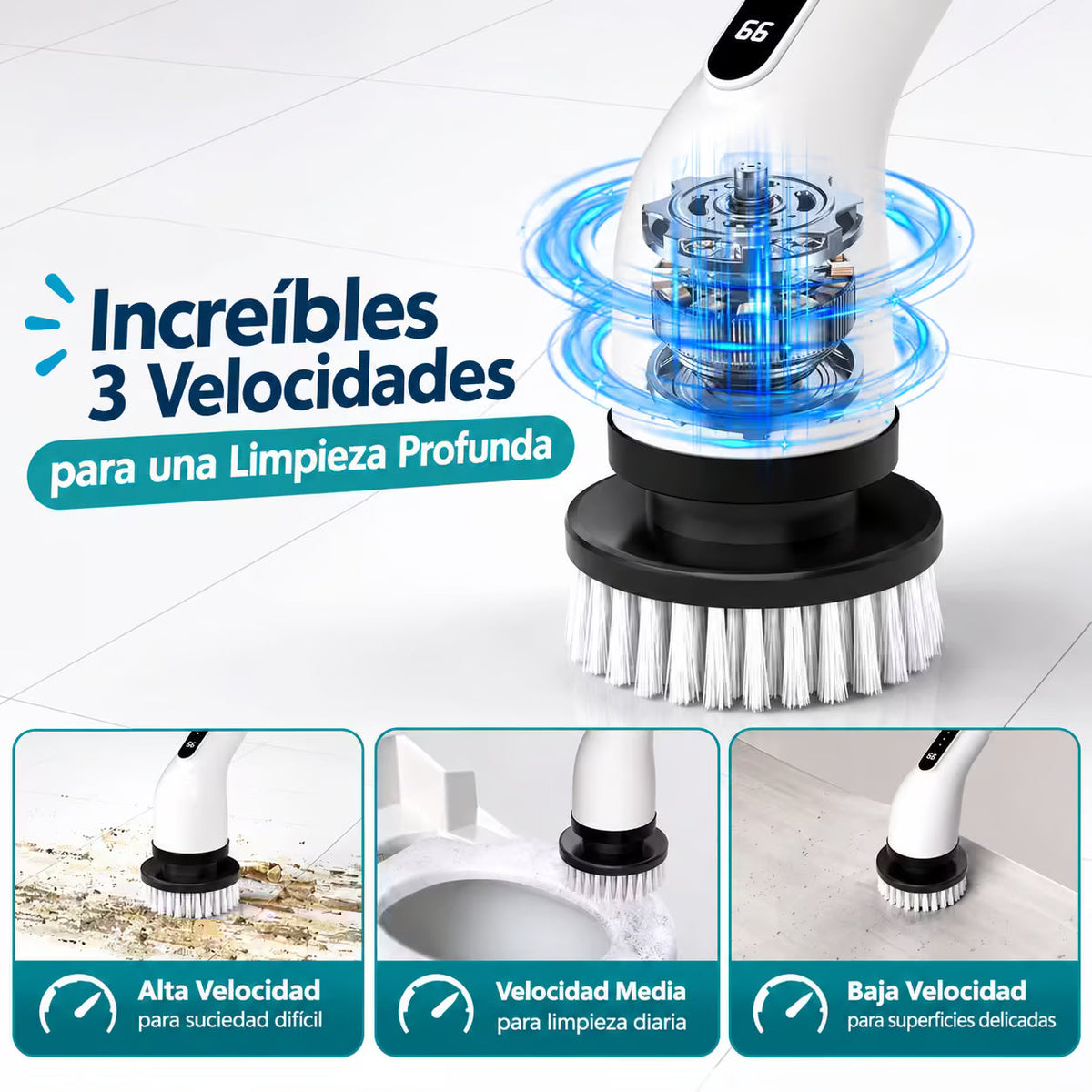 🧼 Cepillo de Limpieza Eléctrico 9 en 1 – Limpieza más práctica y sin tanto esfuerzo