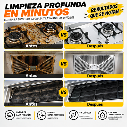 La grasa pegada que nada quita... se rinde ante el vapor