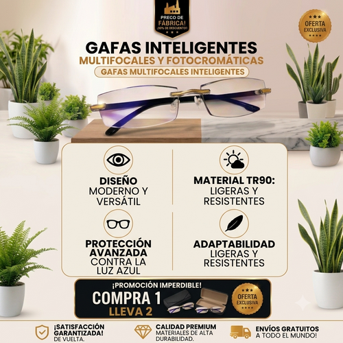 ¡PROMO 2X1! SmartFocus TR90®️: Visión clara todo el día sin cambiar de lentes