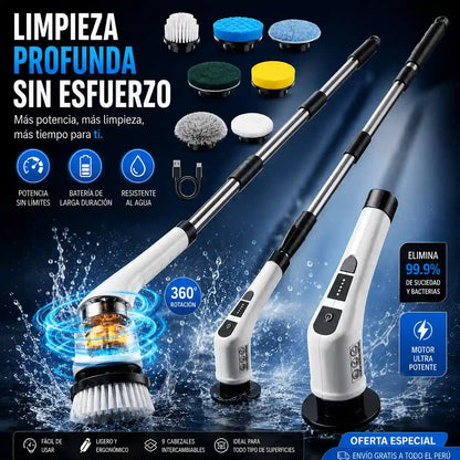 🧼 Cepillo de Limpieza Eléctrico 9 en 1 – Limpieza más práctica y sin tanto esfuerzo