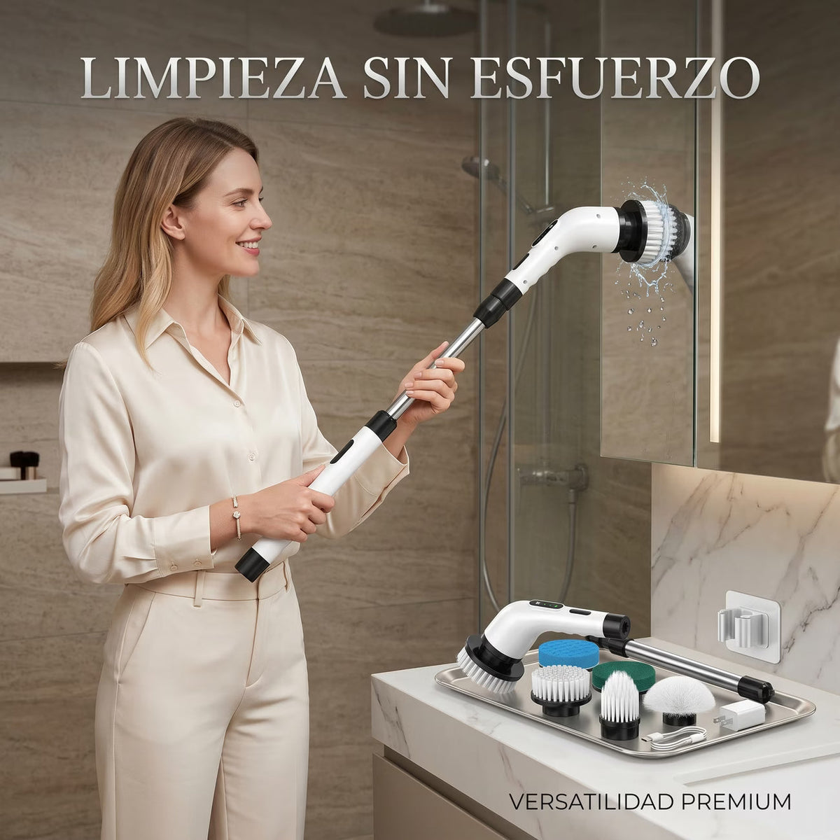 🧼 Cepillo de Limpieza Eléctrico 9 en 1 – Limpieza más práctica y sin tanto esfuerzo