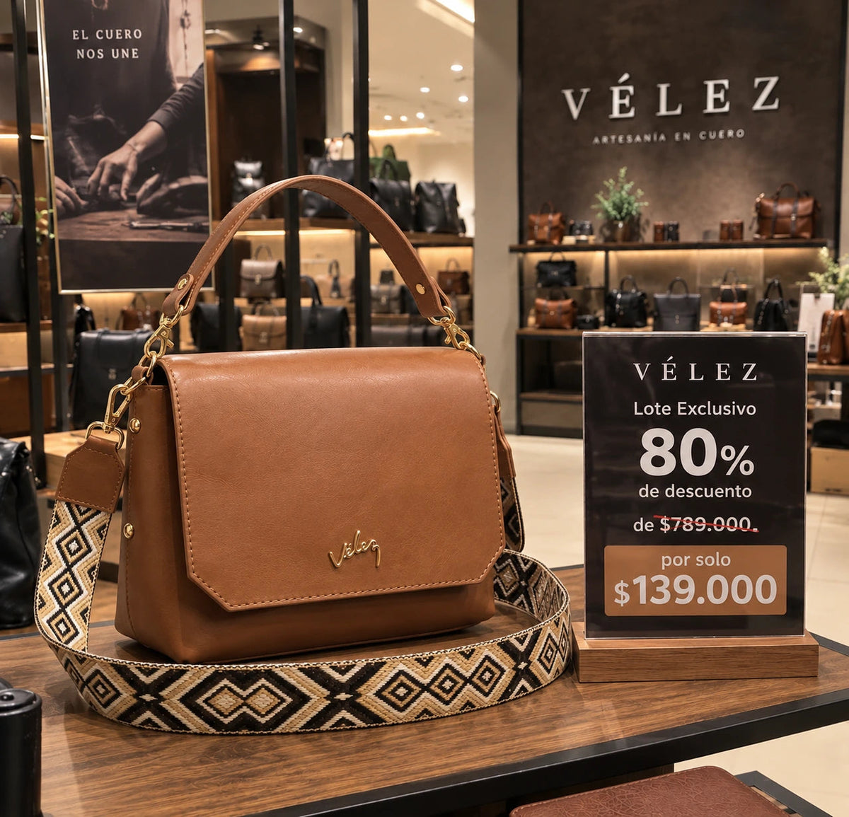 Bolso Carriel Vélez de Cuero Premium - Últimas Unidades Con 80% De Descuento🔥